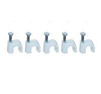 5 Bags 100 Pieces Single RG6 Cable Mounting Clip, White, CNE12783
