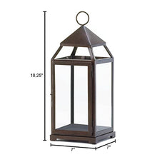 Load image into Gallery viewer, Bronze Modern Candle Lantern - 18 inches

