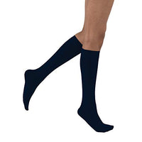 JOBST 115753 Opaque Knee High 15-20 mmHg Compression Stockings, Closed Toe, Medium, Midnight Navy