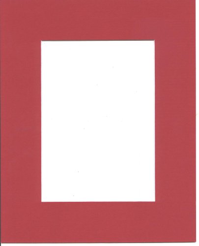 Pack of 5 18x24 Bright Red Picture Mats Mattes Matting with White Core Bevel Cut for 13x19 Pictures