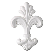 Load image into Gallery viewer, Focal Point 85417 Large Fleur de lis Rosette 4-Inch by 6-Inch by 5/8-Inch, Primed White
