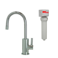 Mountain Plumbing MT1843FIL-NL/PVDPN Contemporary Mini Drinking Faucet and Mountain Pure Water Filtration System with Round Base and Handle, Polished Nickel