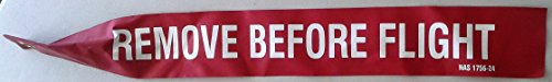 24 inch Remove Before Flight Streamer Military Spec, NAS1756-24, Airplane Motorcycle Gift Tool