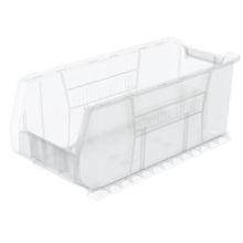 Load image into Gallery viewer, Akro-Mils 30287 Super-Size AkroBin Heavy Duty Stackable Storage Bin Plastic Container, (24-Inch L x 11-Inch W x 10-Inch H), Clear, (4-Pack)
