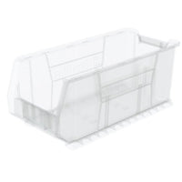 Akro-Mils 30287 Super-Size AkroBin Heavy Duty Stackable Storage Bin Plastic Container, (24-Inch L x 11-Inch W x 10-Inch H), Clear, (4-Pack)