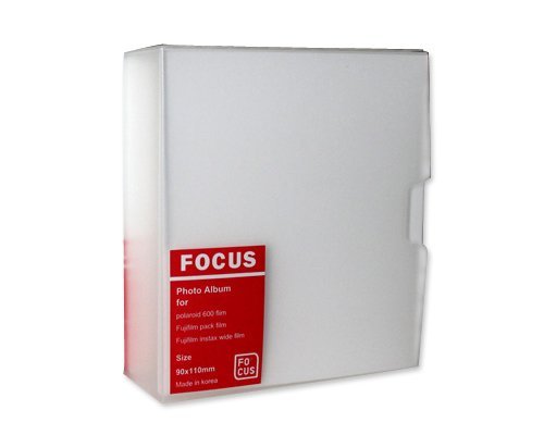 CLOVER Wide PVC Instant Mini Book Photo Album for Fujifilm Instax Mini 210, Mini 200 Films, Polaroid 600, Polaroid PX70, PX 680, PX 600, PX100, Fujifilm FP100C, Fujifilm FP 3000B Films - Focus