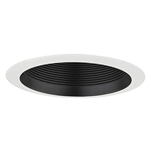 Load image into Gallery viewer, GU24 Deep Black Baffle Trim for 6-Inch Recessed Cans
