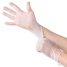 Load image into Gallery viewer, 200 Disposable Vinyl Gloves, Non-Sterile, Powder-Free, Smooth Touch, Food Service Grade, Large Size [2x100 Pack]
