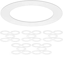 Load image into Gallery viewer, 25 Pack Gloss White Goof Trim Ring for 6&quot; Inch Recessed Can Lighting Down Light, Outer Diameter 8 Inches, Inner Diameter 5.8 Inches
