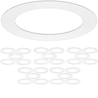 25 Pack Gloss White Goof Trim Ring for 6