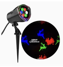 Load image into Gallery viewer, Gemmy Lightshow Multi Color LED Projection Light Christmas Holiday Light (Multi-Color Merry Christmas, Reindeer and Sleigh)
