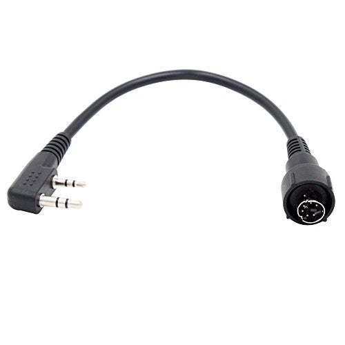 Tenq MINI DIN Plug 6pin Connect Throat Vibration MIC with Lock for KENWOOD TH-K2E TH-K2ET TH-K4 TH-K4AT HYT TC-268 TC-268S TC-270 Linton LT-2288 LT-3288 LT-6288 Radio