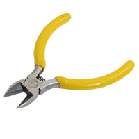 uxcell Yellow Soft Plastic Coated Grip Side Cutting Pliers Hand Tool 4.5