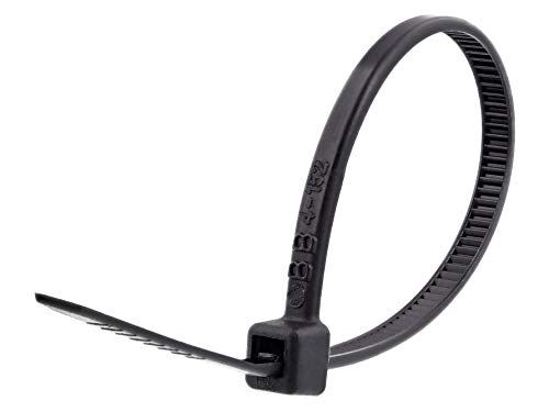 4 Inch Black Miniature Nylon Zip Tie - MS3367-4-0 - 100 Pack
