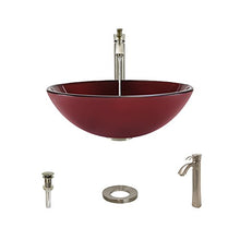 Load image into Gallery viewer, 641 Brushed Nickel Bathroom 726 Vessel Faucet Ensemble (Bundle - 4 Items: Vessel Sink, Vessel Faucet, Pop-Up Drain, and Sink Ring)
