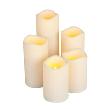 Load image into Gallery viewer, Everlasting Glow LED Resin Candle, Set of 5, 2-3x4&quot;, 2-3x6&quot; 1-3x8&quot;
