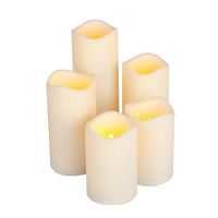 Everlasting Glow LED Resin Candle, Set of 5, 2-3x4