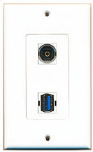 Load image into Gallery viewer, RiteAV - 1 Port Toslink 1 Port USB 3 A-A Decorative Wall Plate - Bracket Included
