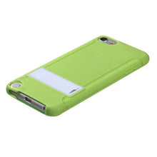 Load image into Gallery viewer, Solid White/Solid Green (with Stand) Gummy Cover for Apple iPod Touch (5th Generation) Apple iPod Touch (6th Generation) Apple The New iPod Touch
