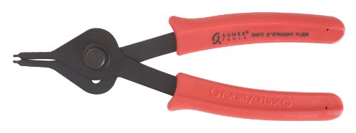 Sunex 30075 8-Inch Straight Pliers with 0.070-Inch Tip