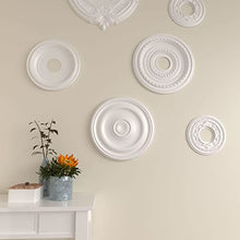 Load image into Gallery viewer, Ekena Millwork CM15DE Devon Ceiling Medallion, 15 3/4&quot;OD x 1 1/2&quot;P (Fits Canopies up to 3 5/8&quot;), Primed
