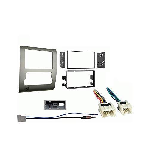 Compatible with Nissan Titan 2008 2009 2010 2011 2012 Double DIN Stereo Harness Radio Install Dash Kit Package