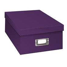 Load image into Gallery viewer, Pioneer B-1 Photo / Video Storage Box - Holds over 1,100 Photos up to 4x6&quot; or 10 VHS Videos, Solid Color: Bright Purple.
