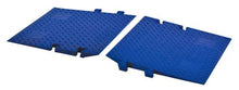 Load image into Gallery viewer, Cross-Guard CPRP-5GP-BLU Polyurethane ADA Compliant Ramp for Linebacker GP 5 Channel Heavy Duty Cable Protectors, Blue, 36&quot; Length, 21.88&quot; Width, 2&quot; Height (Pair)
