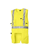 Blaklader Yellow Size XXXL Hi-Vis Utility Vest for Carpentry Construction