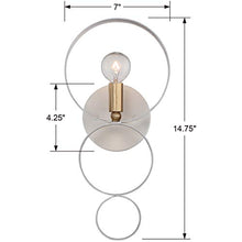 Load image into Gallery viewer, Crystorama 581-MT-GA Luna Wall Sconce
