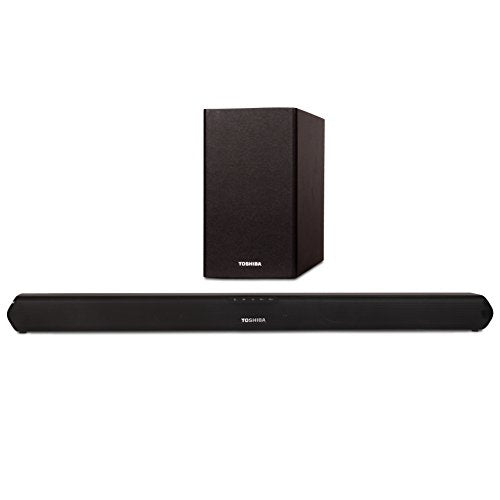 Toshiba TY-WSB600 2.1 Channel Bluetooth Soundbar TV Speaker: Sound Bar with Wireless Subwoofer, HDMI Arc with CEC, Optical, Coaxial, Aux and USB Inputs & Remote Control