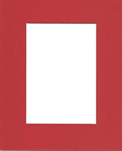 Load image into Gallery viewer, Pack of (5) 24x36 Acid Free White Core Picture Mats Cut for 20x30 Pictures in Real Red

