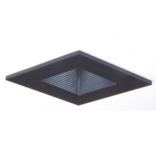 Load image into Gallery viewer, HALO Recessed 3012BKBB 3-Inch 15-Degree Trim Lensed Square Shower Light with Baffle, Black
