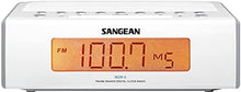 Load image into Gallery viewer, Sangean RCR-5 Compact AM/FM Digital Tuning Clock Radio, White, 10 Memory Preset Stations (5 FM, 5 AM), Adjustable Backlit LCD Display, Digital Tuning, Adjustable Tuning Step, Dual Alarm Timer
