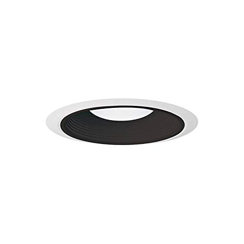 Juno Lighting 28B-WH 6-Inch Fully Enclosed Ultra-Trim Black Baffle, White Trim