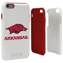 Load image into Gallery viewer, Guard Dog Collegiate Hybrid Case for iPhone 6 Plus / 6s Plus  Arkansas Razorbacks  White
