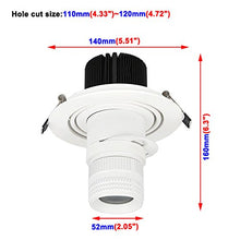 Load image into Gallery viewer, LUMINTURS 20W COB LED Ceiling Picture Spot Wall Project Focus Lamp Adjustable Fixture Light White-Finish Pure White
