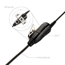 Load image into Gallery viewer, Bommeow BHDH01-M1A Ultra Light Single Ear Muff Headset for 2 PIN Motorola CP200 MOTOTRBO CP200D Radio
