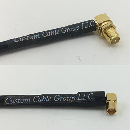 12 inch RG188 RP-SMA FEMALE ANGLE to MCX FEMALE ANGLE Pigtail Jumper RF coaxial cable 50ohm Quick USA Shipping