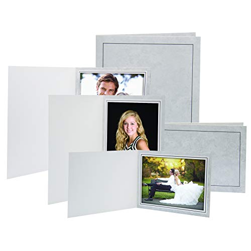 Neil Enterprises Inc. 5x7 Traditional Grey Photo Folder 100 Pack