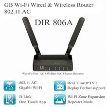 Load image into Gallery viewer, D-Link DIR-806A GB Wi-Fi Wired &amp; Wireless Router 802.11 AC World&#39;s First AC 433 Mbps SoC Chipset Releases, Real time IPTV/Replay Perfact Support, WiFi Zone Expansion Repeater Mode, D- Link One TOU
