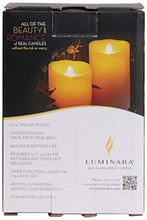 Load image into Gallery viewer, Luminara Flameless Candle: 360 Degree Top, Unscented Moving Flame Candle with Timer (4&quot; White)
