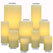 Load image into Gallery viewer, Flipo Pacific Accents Ivory Wax 3-Inch by 4-Inch Pillar Candle with 4-Hour and 8-Hour Timer
