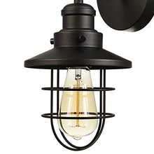 Load image into Gallery viewer, Globe Electric Beaufort 1-Light Wall Sconce, Oil Rubbed Bronze Finish, Removable Cage Shade, 59123
