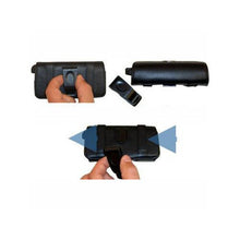 Load image into Gallery viewer, Designer Gomadic Black Leather Motorola MOTONAV TN555 Belt Carrying Case  Includes Optional Belt Loop and Removable Clip
