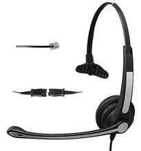 Load image into Gallery viewer, 4Call K700FQKM Corded RJ Telephone Headset with NC Mic for Snom 320 870 Panasonic KX-T Avaya Cisco Grandstream GXP1400 GXP2140 GXV3275 Yealink SIP-T19P T48G Altigen Cortelco &amp; Huawei Office IP Phones

