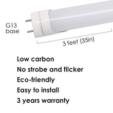 Load image into Gallery viewer, Aolyty T8 LED Tube Light 13W 3ft 35&quot; 6500K Super Bright Dual End Powered No Ballast Bypass for Warehouse, Garage, Office, Home - 10 Pack
