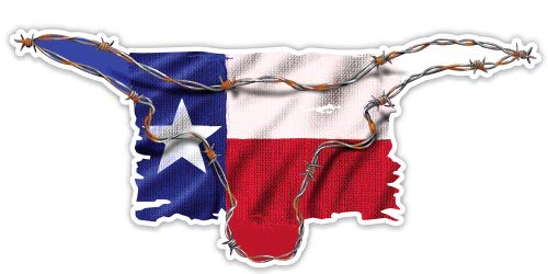 GT Graphics Texas Flag Barbwire Longhorn - 3
