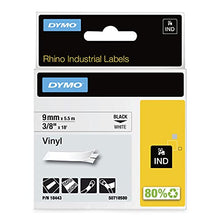 Load image into Gallery viewer, DYMO 18443 3/8&quot; Vinyl tape Rhino Labels - White, DYMO Authentic
