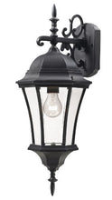 Load image into Gallery viewer, Z-Lite 522M-BK Wakefield Outdoor Wall Light, Aluminum Frame, Black Finish and Clear Beveled Shade of Glass Material
